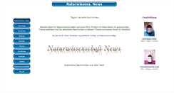 Desktop Screenshot of naturwissenschaft-news.silberengel.com